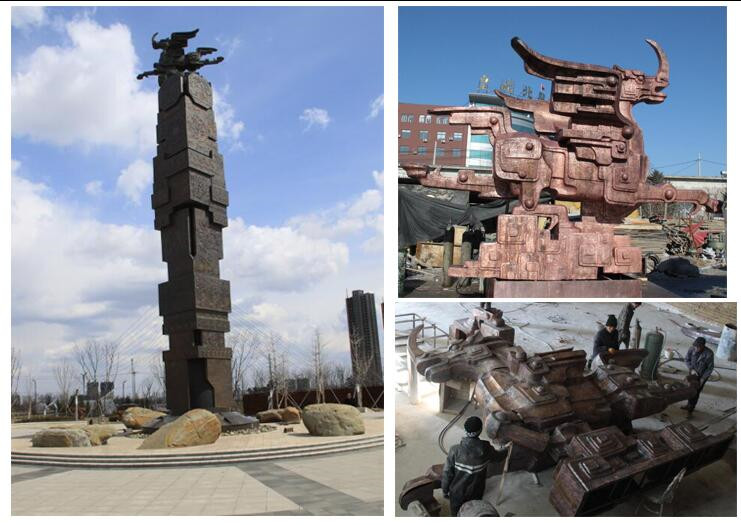 沈北錫伯族廣場鍛銅馬